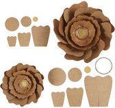 Bloemen - Naturel - Naturel - 15+25 cm - 2 stuk