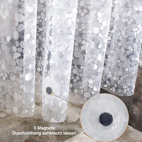 Stunq® Opvouwbaar Douchegordijn - Waterdicht, L/U-Vormige Stang