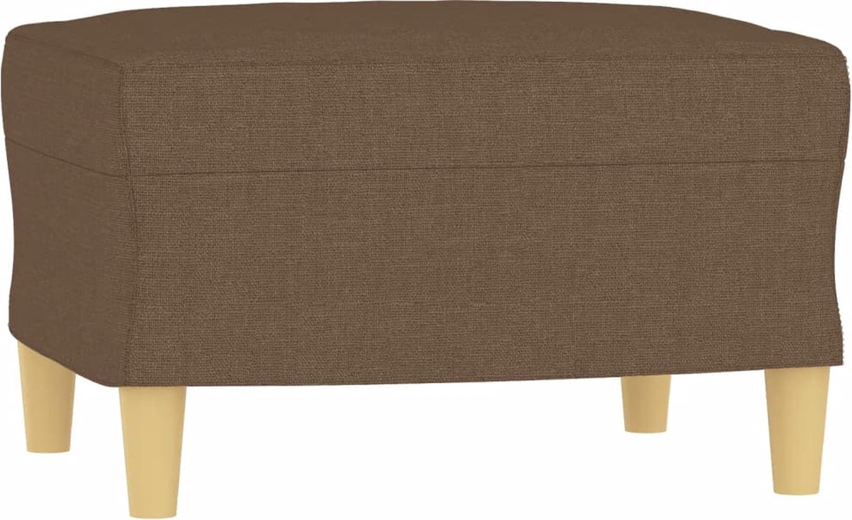 vidaXL - Voetenbank - 60x50x41 - cm - stof - bruin