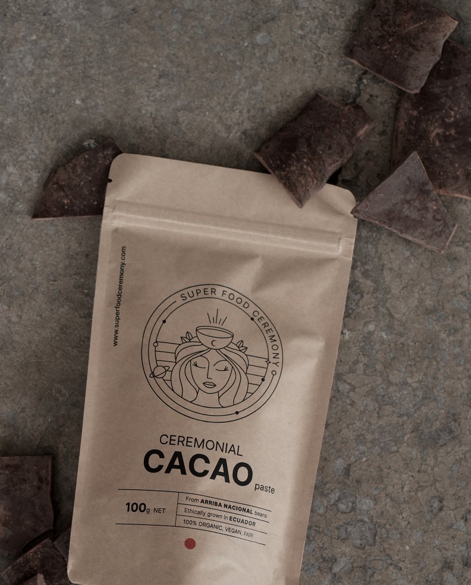 Goedkoopste Super Food Ceremony - CEREMONIAL GRADE CACAO - Rechtstreeks van Kichwa stammen - ECUADOR - Ceremoniële cacao 250g - Arriba Nacional - ritual cocoa massa - Medicinal paste