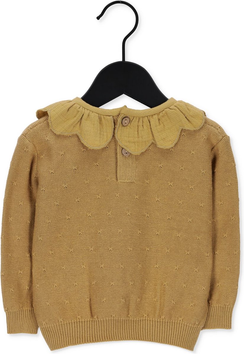 Quincy Mae Petal Knit Sweater Truien & Vesten Baby - Sweater - Hoodie - Vest- Oker - Maat 6-12M
