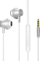 Earpods - Bedrade oortjes - In Ear Oordopjes - Oortjes met Draad en Microfoon - Extra Bass - 3,5mm Jack Aansluiting - 120cm kabel - Wit