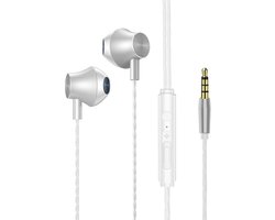 Earpods - Bedrade oortjes - In Ear Oordopjes - Oortjes met Draad en Microfoon - Extra Bass - 3,5mm Jack Aansluiting - 120cm kabel - Wit
