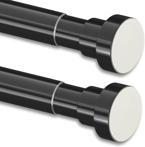 2 stuks telescoopstang, gordijn, uittrekbare douchestang, zonder boren
