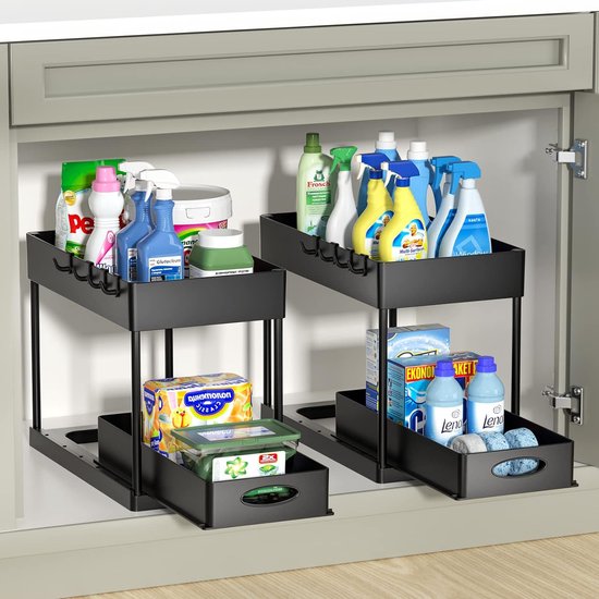 Badkamer- en Keukenorganizer met Schuifladen en Wielen - Opslagwagen voor Onder de