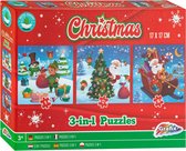 Kerstpuzzels 3 in 1, 3 kerstpuzzels, puzzel, kerst, puzzels, puzzelen