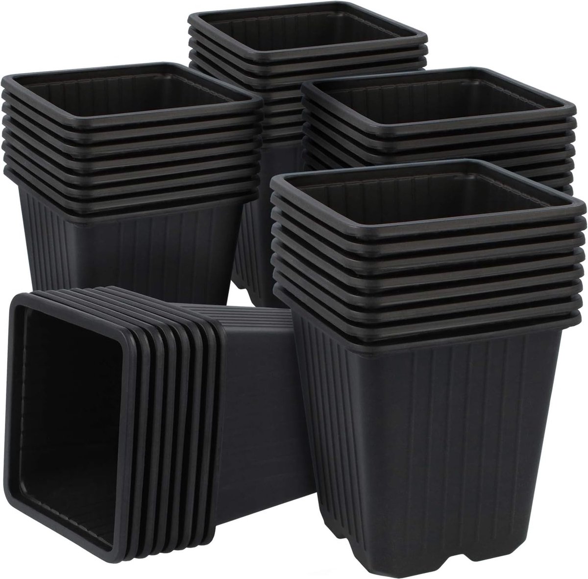 40x kweekpotten voor planten - plantpotten om te groeien - bloempot voor plantenteelt (40 stuks - kweekpot 9,5x10cm)