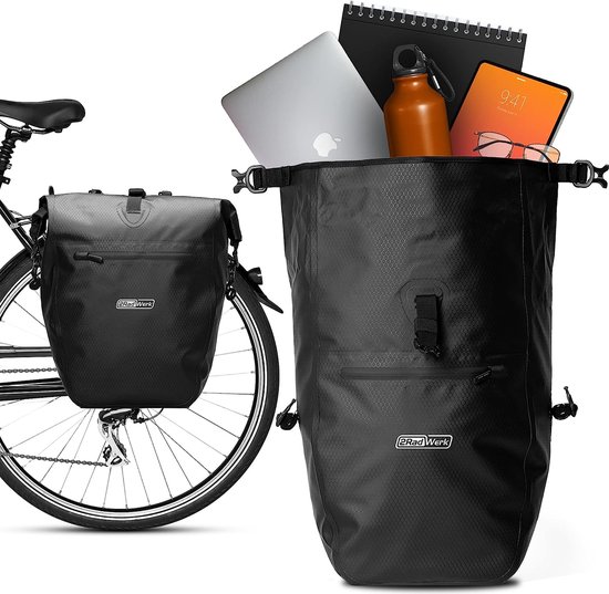 Sacoche velo double porte-bagage arrière, unisexe et étanche en