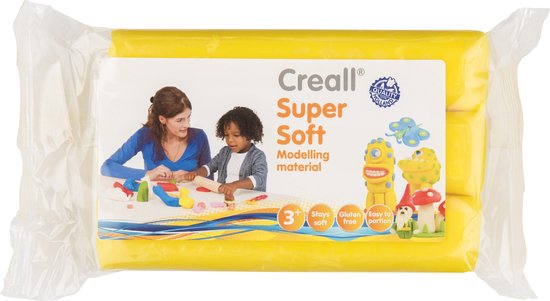 Creall - Pâte à modeler Supersoft - Jaune - 500 grammes