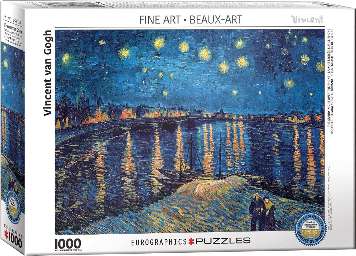 The Starry Night Over The Rhone - Vincent van Gogh Puzzel (1000 stukjes)