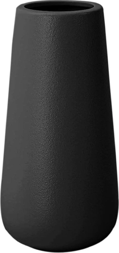 Klassieke bloem keramische vaas, minimalisme stijl voor moderne tafel plank home decor, zwart, groot
