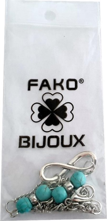 Fako Bijoux® - Enkelbandje - Infinity Turquoise Duo - Fako Bijoux®