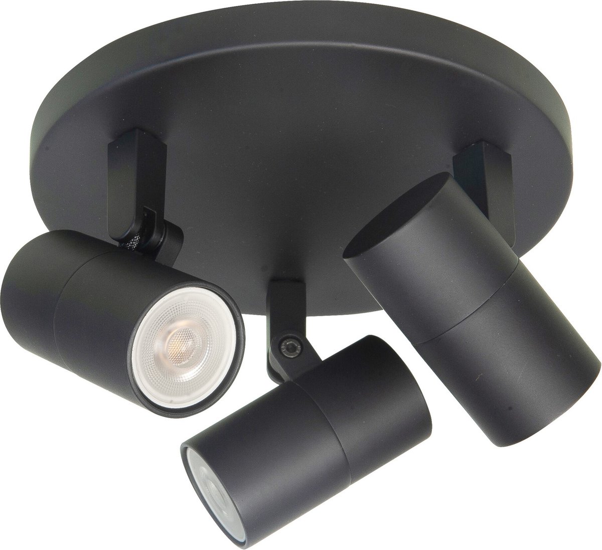 Spot Picollo 3 lichts Ø 17 cm incl mini GU10 zwart