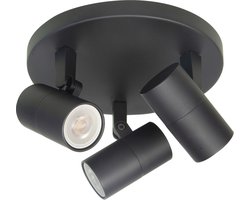 Spot Picollo 3 lichts Ø 17 cm incl mini GU10 zwart