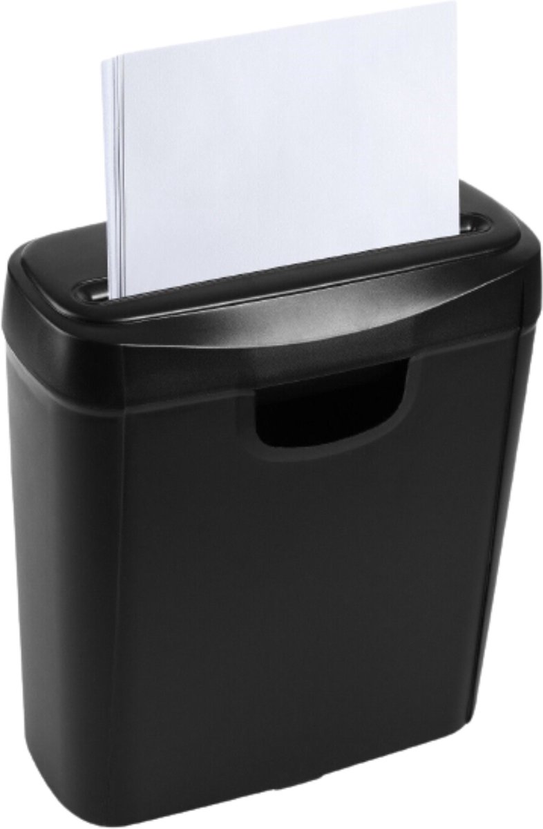 Intelectro Papierversnipperaar - De Perfecte Shredder voor Thuis en op Kantoor - Veelzijdige Versnipperaar - Stille Werking - Overhittingsbeveiliging - Versnipper Papier en Bankkaarten - Zwart - Levering Sneller dan Aangegeven!