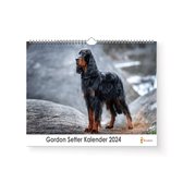 Kalender 2024 - Gordon Setter - 35x24cm - 300gms - Spiraalgebonden - Inclusief ophanghaak