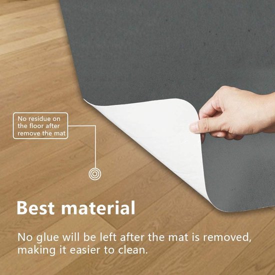 Tapis de protection de sol | Tapis de chaise de bureau | 90x140cm | Sol dur | Version améliorée - Nappe de chaise multifonctionnelle pour la maison (gris foncé, 140 x 90 cm)