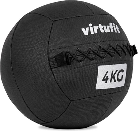 Foto: Virtufit wall ball pro 4 kg fitness gewichtsbal zwart gewichtsbal krachtbal trainingsbal wall ball medicijn bal krachttraining functionele training