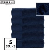 The One Towelling Classic Handdoeken - Voordeelverpakking - Hoge vochtopname - 100% Gekamd katoen - 50 x 100 cm - Navy - 5 Stuks