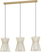 EGLO Maseta hanglamp - E27 - 3 lichts - Staal - Goud, wit