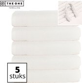 The One Towelling Classic Handdoeken - Voordeelverpakking - Hoge vochtopname - 100% Gekamd katoen - 70 x 140 cm - Ivoor Crème - 5 Stuks