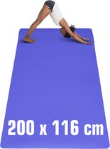 Tapis de Yoga Extra Large 200x125 - Tapis de Fitness 6mm pour Gym à Home - TPE Antidérapant