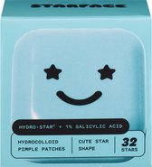Starface - Hydro- Star + Patchs à boutons à l'acide salicylique Blue Compact - Spots Deeper , forme Star mignonne, végétalien, 32 unités
