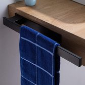 Porte-serviettes autocollant Porte-serviettes Zwart , sans perçage, porte-serviettes de bain pour salle de bain et cuisine, 39 cm