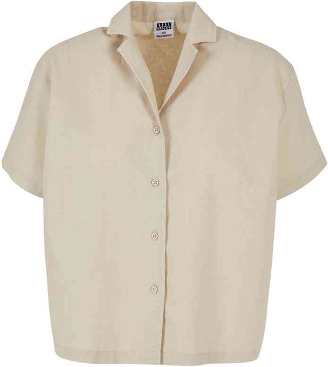 Urban Classics Linen Mixed Resort Blouse M Creme