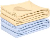 Musseline deken voor baby's en kinderen, 102 x 102 cm, 100% biologisch katoen, wikkeldeken, 2 lagen, babydeken, deken voor badhanddoek, kinderdeken voor pasgeborenen, voor bank/bank, bed, licht