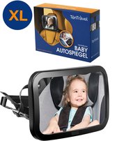 TenTravel Verstelbare Autospiegel Baby - Achteruitkijkspiegel - Auto Spiegel - 360 Graden Draaibaar - 25.5 x 17.5 CM