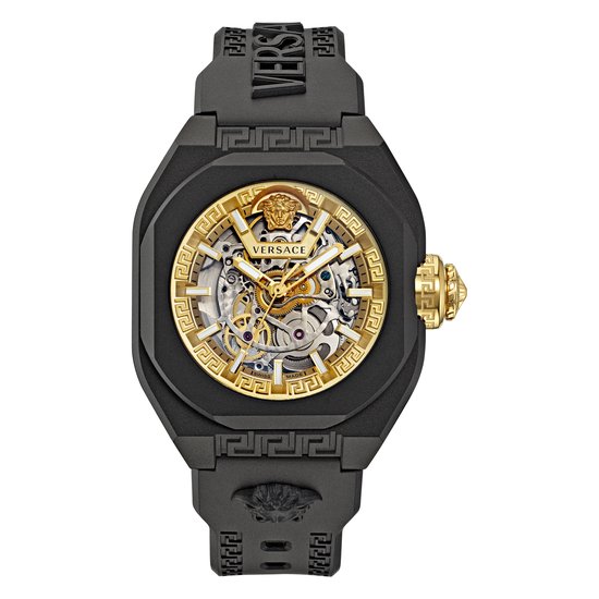 Versace V-Legend VE7L00123 Horloge - Kunststof - Zwart - Ø 42 mm