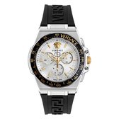 Versace Greca Extreme Chrono VE7H00123 Horloge - Siliconen - Zwart - Ø 45 mm