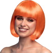 Boland - Pruik Cabaret oranje Oranje - Steil - Kort - Vrouwen - Can Can - Glitter and Glamour