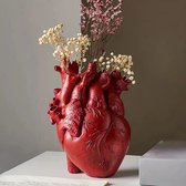 Love in Bloom Hart Vaas - Heart Vase - Hart Vaas - Vaas Hart - Anatomisch Hart Vaas - Rood
