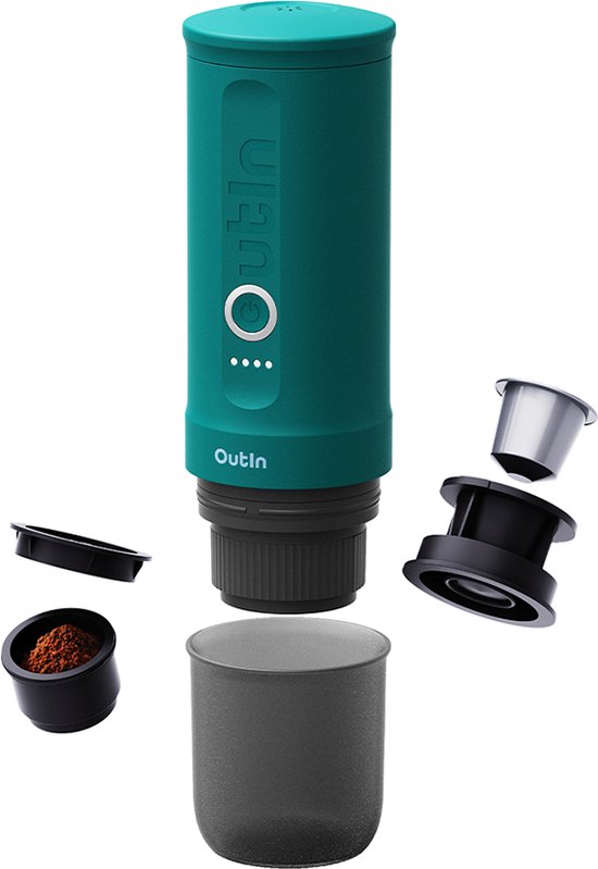 OutIn Nano draagbare elektrische espressomachine draagtas, waterdichte stevige EVA elektronische koffiezetapparaat opbergtas met comfortabele handgreep riem, geschikt voor reizen, kantoor, camping