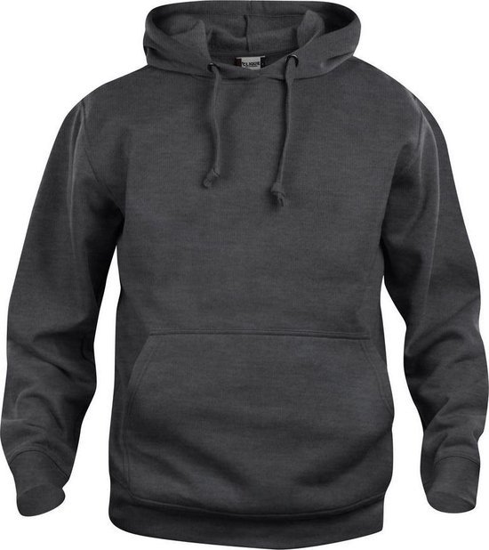 Clique Basic hoody Antraciet Melange maat S