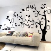 3D Boom Muurstickers - Acryl Woonkamer Wanddecoratie Fotolijst Muursticker Kunst Voor Thuis Slaapkamer Bedroom TV Wall Aisle Wall Decoration Wall Stickers Huisdecoratie(Zwart Rechts, XL:200 * 276cm)