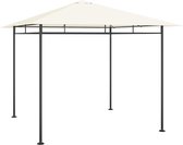 The Living Store Paviljoen Staal Crème 300x300x270 cm - Stabiele Overkapping met PA-coating