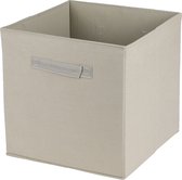 Urban Living Opbergmand/kastmand Square Box - karton/kunststof - 29 liter - naturel - 31 x 31 x 31 cm - Vakkenkast manden