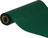 Chaks Tafelloper op rol - donker groene glitter - 30 x 500 cm - polyester