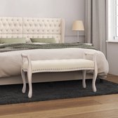 The Living Store Franse Vintage Bank - Beige - 110 x 45 x 60 cm - Duurzame stof