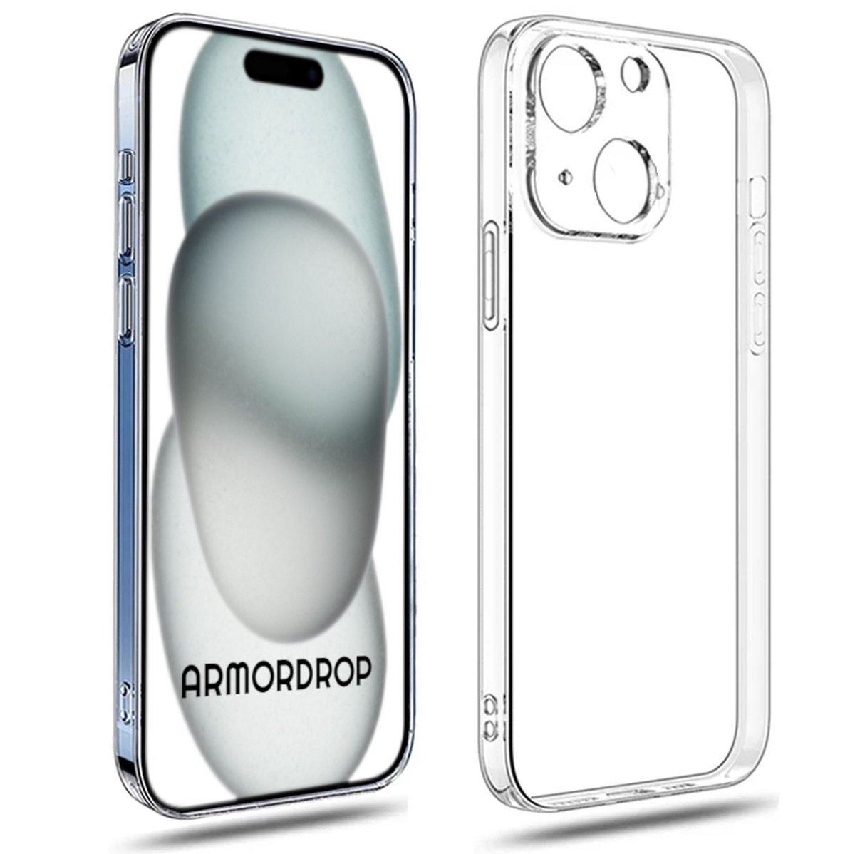 Armordrop Transparant Hoesje Geschikt Voor iPhone 15 Hoesje - Stevige Beschermhoesje