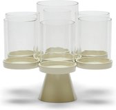 Bougeoir, lanterne de décoration et bougies piliers Riviera Maison - RM Porto Hurricane - Beige - Aluminium, Glas