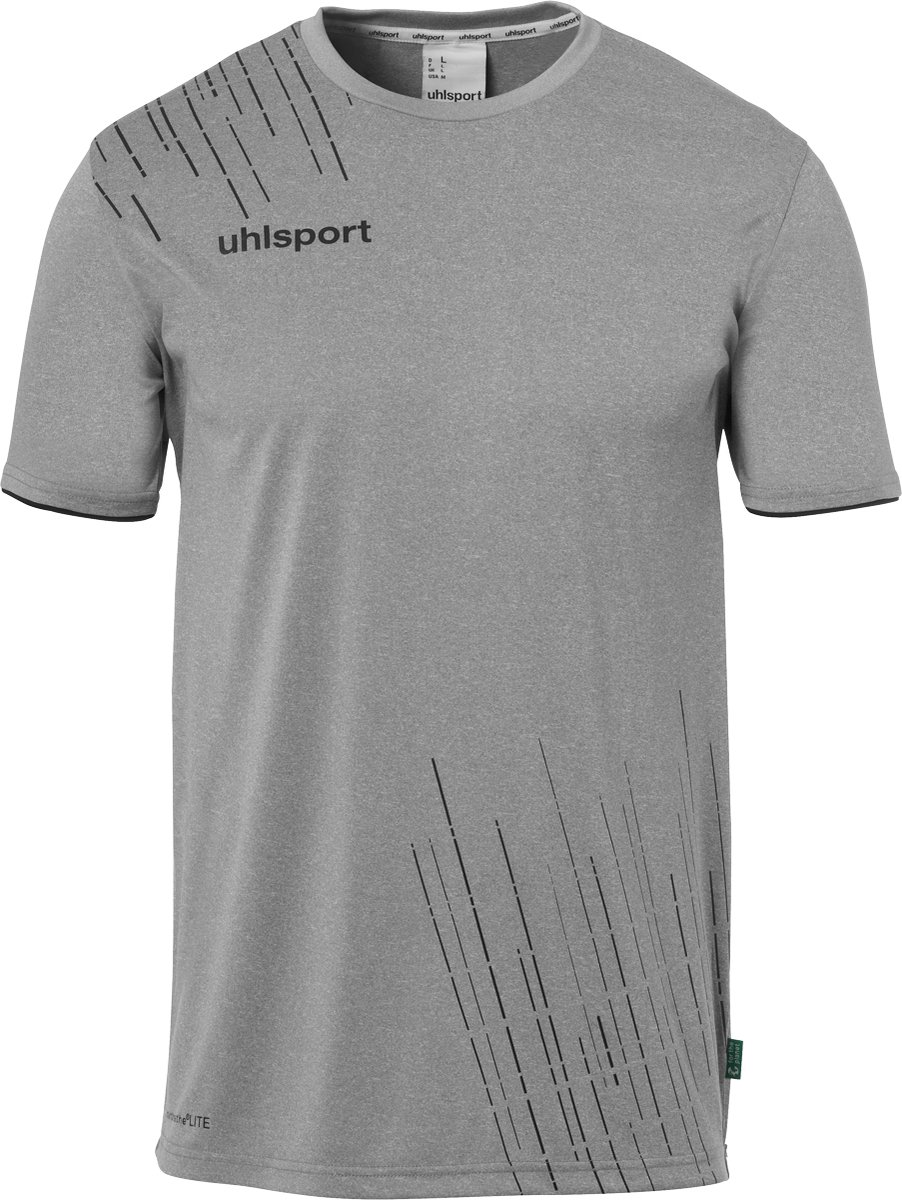 Uhlsport Score 26 Voetbalset Korte Mouw Heren - Donkergrijs Gemeleerd / Zwart | Maat: 3XL