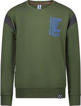 B.Nosy - Jongens sweater - Ravi - Militairy groen - Maat 146/152