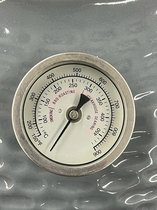 Temperatuur meter Ø 5mm RVS - analoog 0 °C - 450 °C met grill zone indicaties