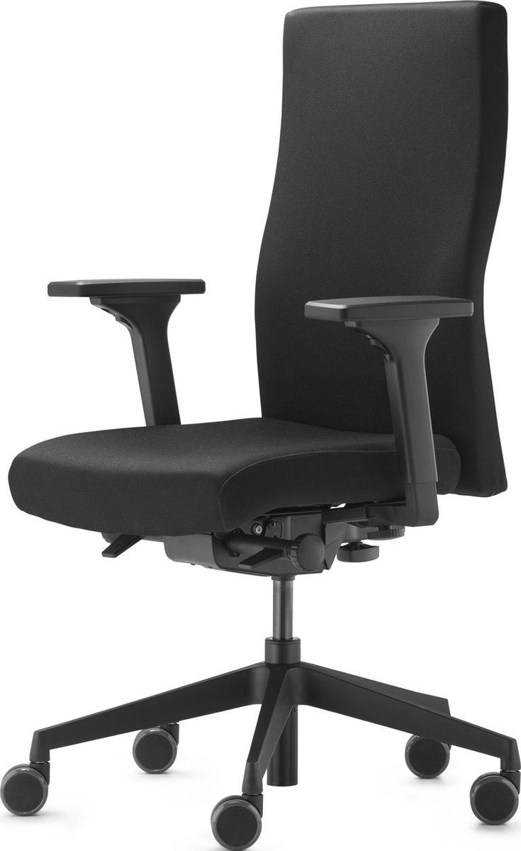 Dauphin-bureaustoel to-strike work comfort pro, met armleuningen, synchroonmechanisme, voorgevormde zitting, zwart