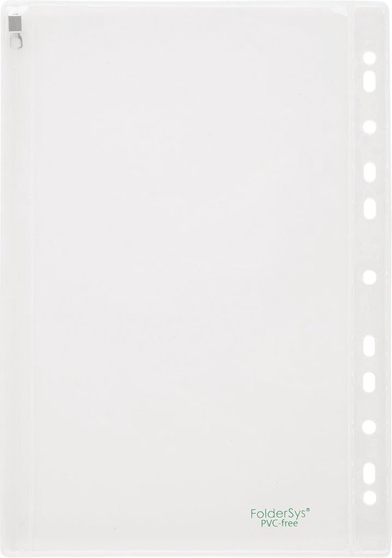 10 Pochettes à Fermeture Zip PVC Transparent 210x156 Mm - Perforation Européenne - Format 'A5 Haut'