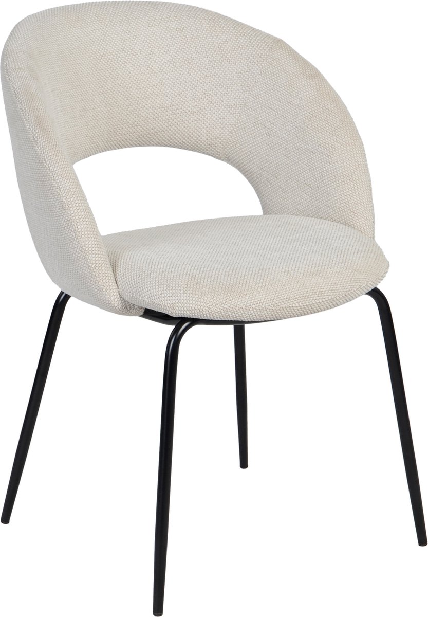 Giga Meubel Eetkamerstoel Julius - Stof - Beige - Set van 2
